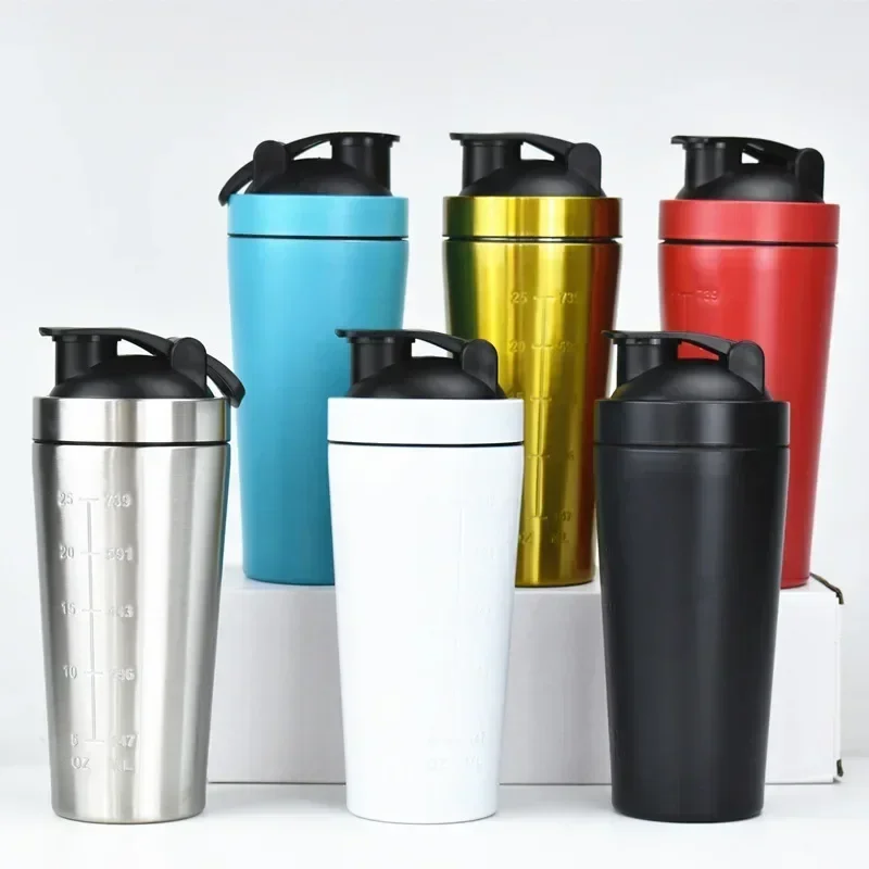 Fitness With Nutrition - Stainless Steel Protein Shaker Cup Portable