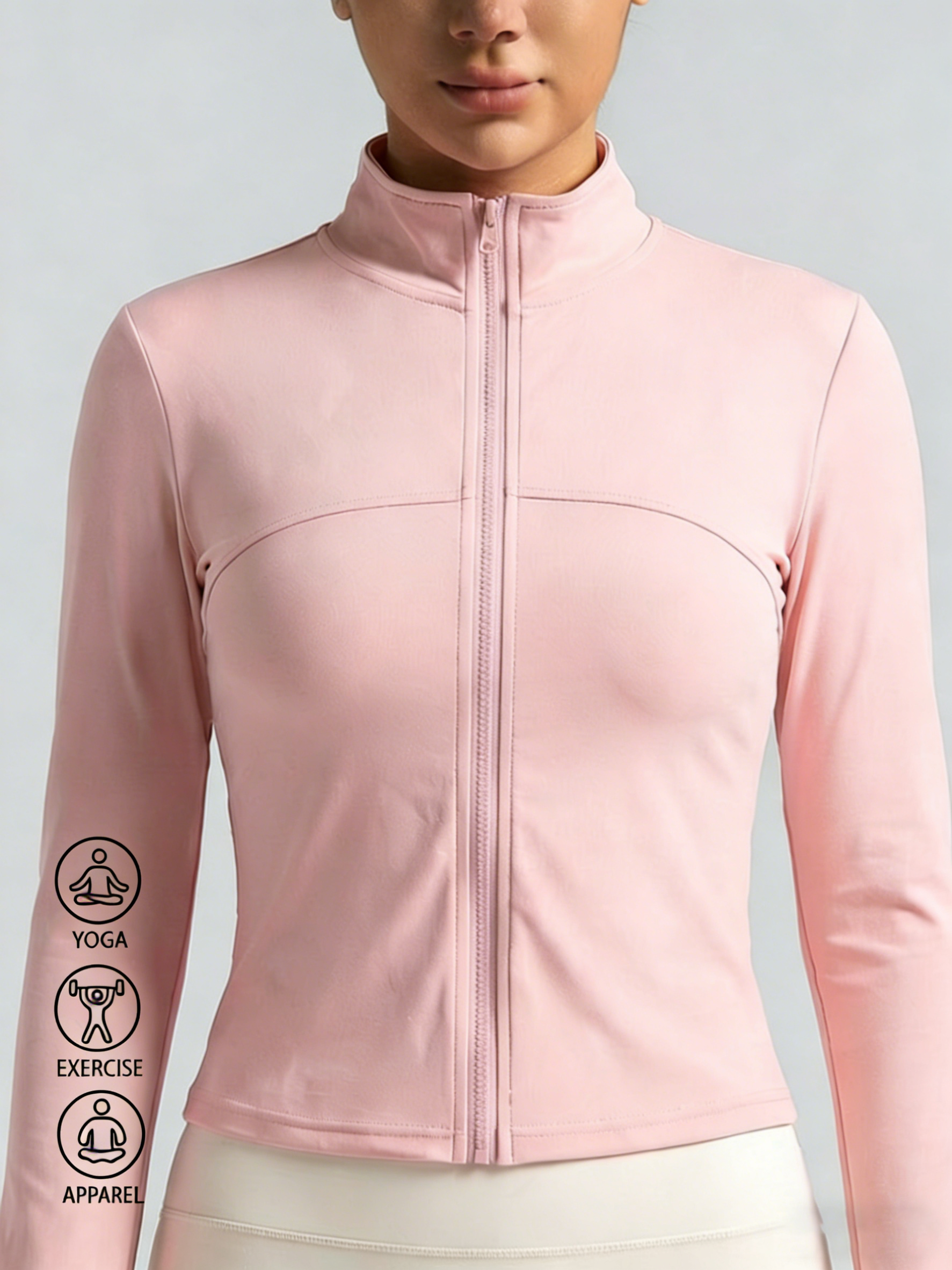 Fitness & Nutrition Lab - New Women Light Pink Yoga Coat