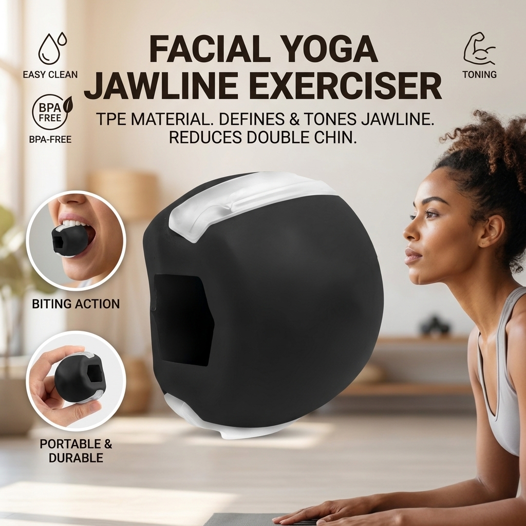 Fitness & Nutrition Lab - Jaw Exerciser Fitness Face Masseter Double