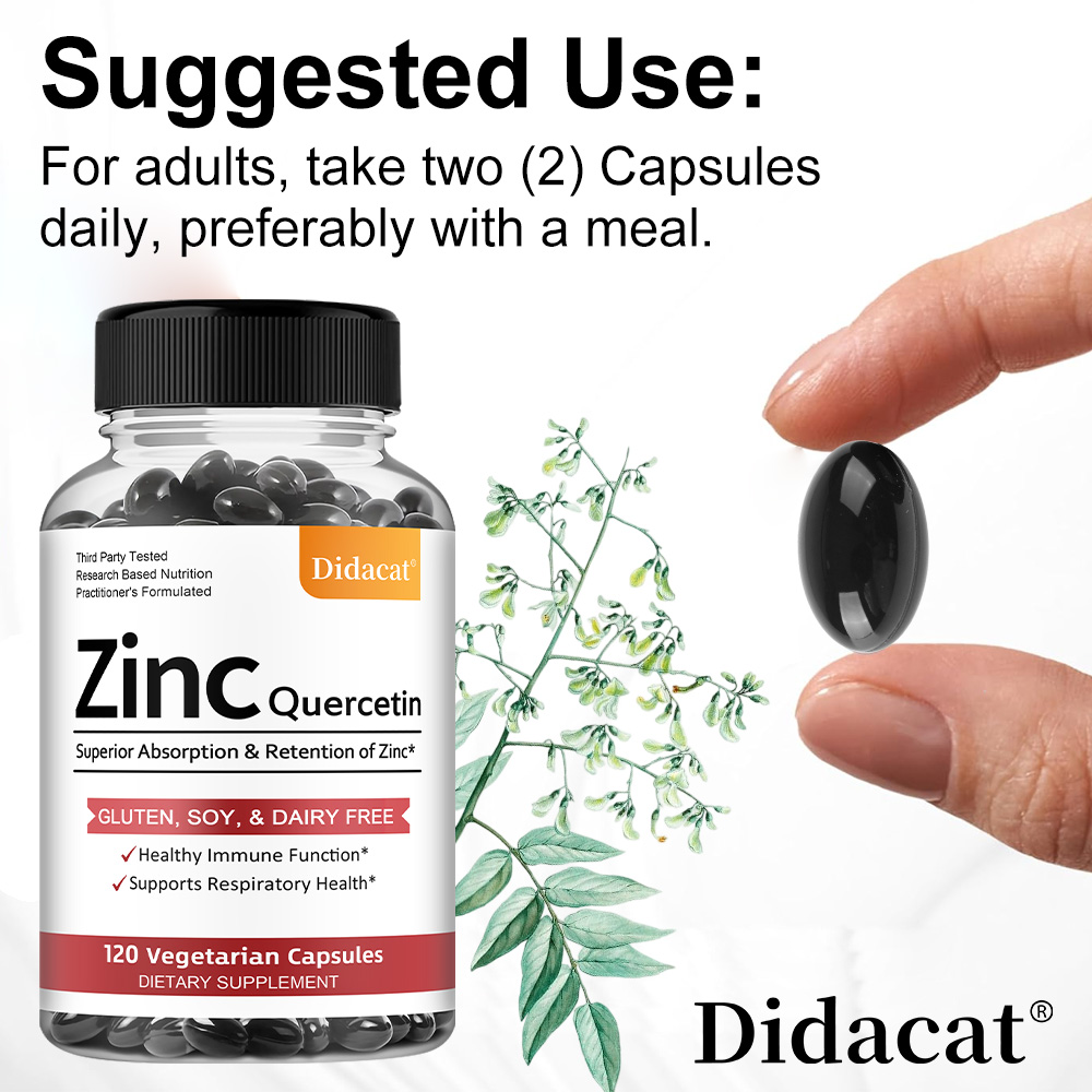Quercetin & Zinc Vegetarian Ca – обзор и цена Nutrition Zinc