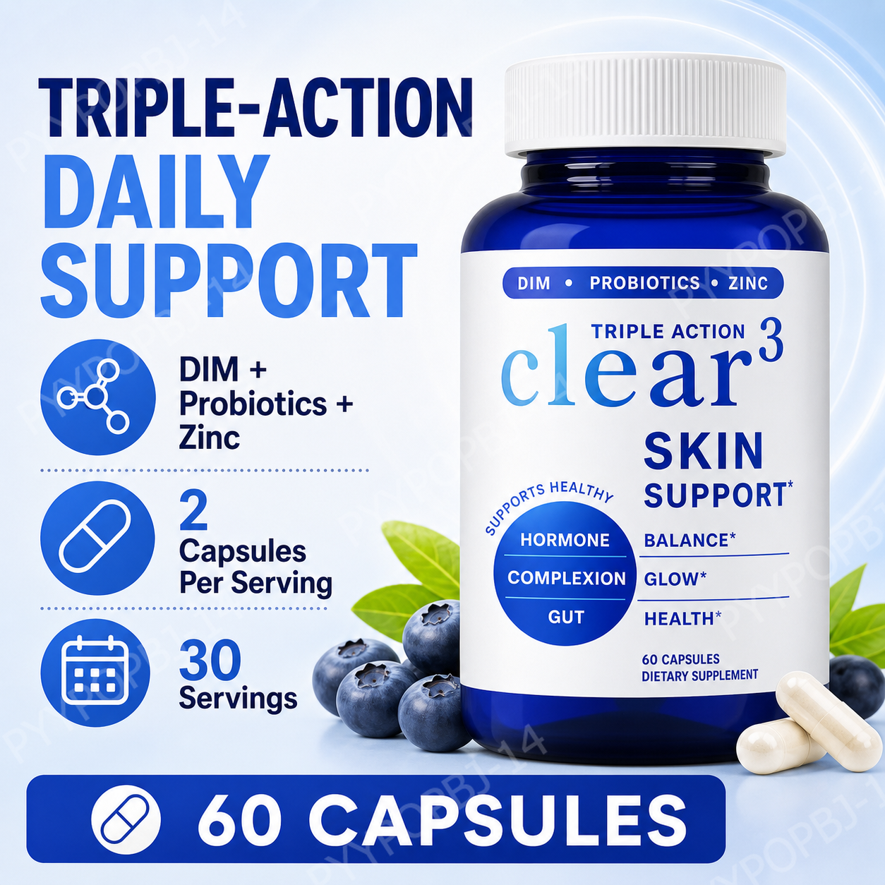 Clear³ Skin Support Supplement – обзор и цена Nutrition Zinc