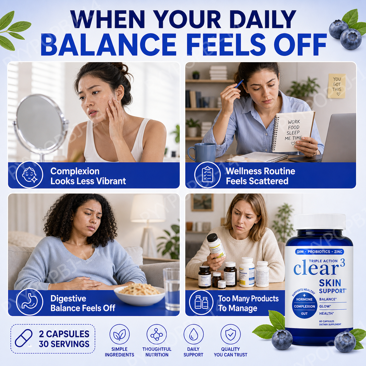 Clear³ Skin Support Supplement – обзор и цена Nutrition Zinc