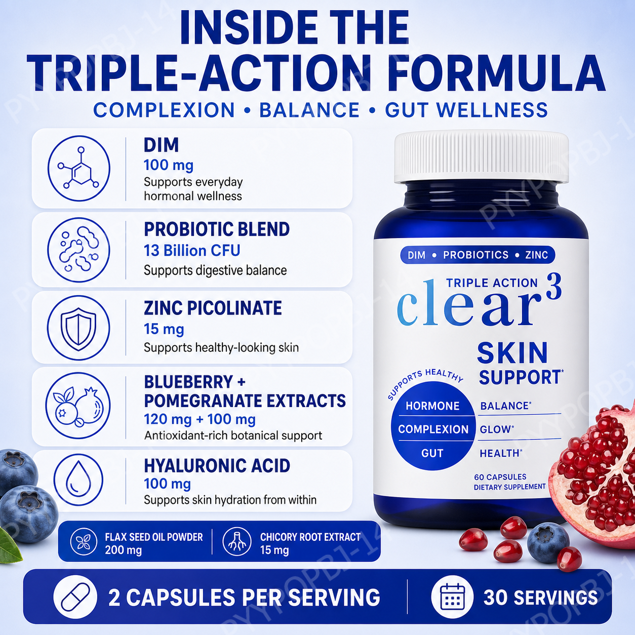 Clear³ Skin Support Supplement – обзор и цена Nutrition Zinc