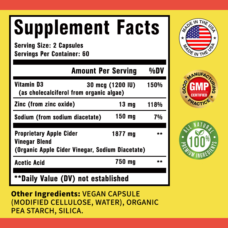 Apple Cider Vinegar Supplement – обзор и цена Nutrition Zinc