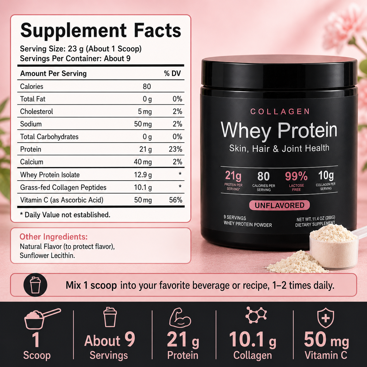 Collagen Whey Protein Powder 2 – обзор и цена Fitness With Nutrition