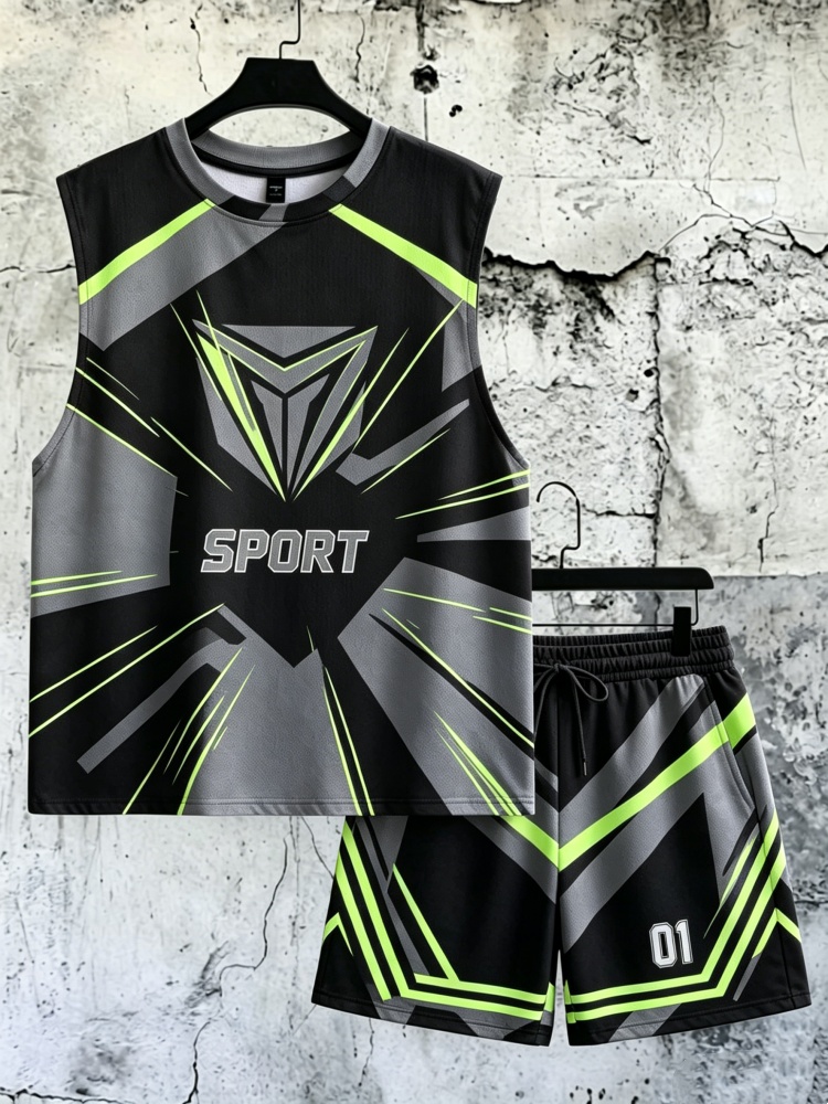 Men's Geometric Sport Print Sl – обзор и цена Fitness & Nutrition Lab