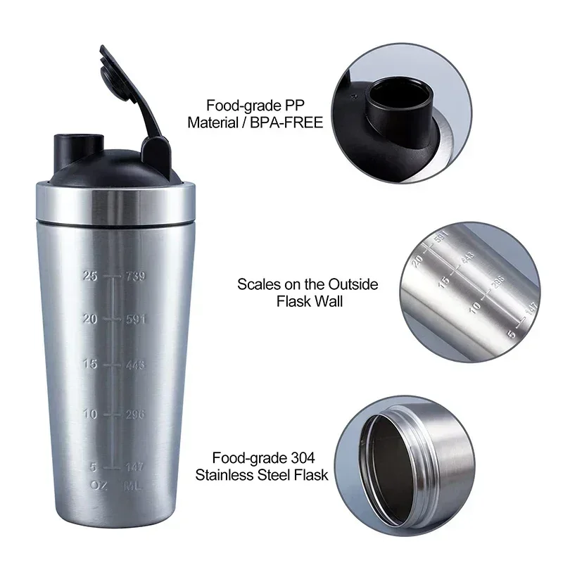 Stainless Steel Protein Shaker – обзор и цена Fitness With Nutrition