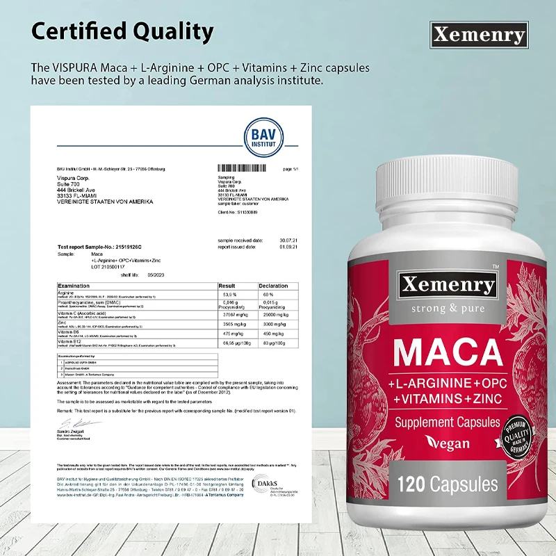 Maca Root Capsules + L-Arginin – обзор и цена Nutrition Zinc